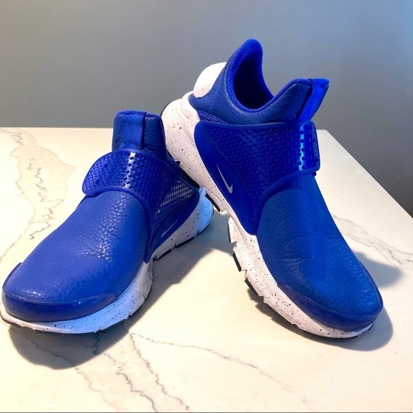 NIKE Sz 8 Sock Dart Sneakers Electric Blue Pull On Sneakers  NWOT - Picture 1 of 13